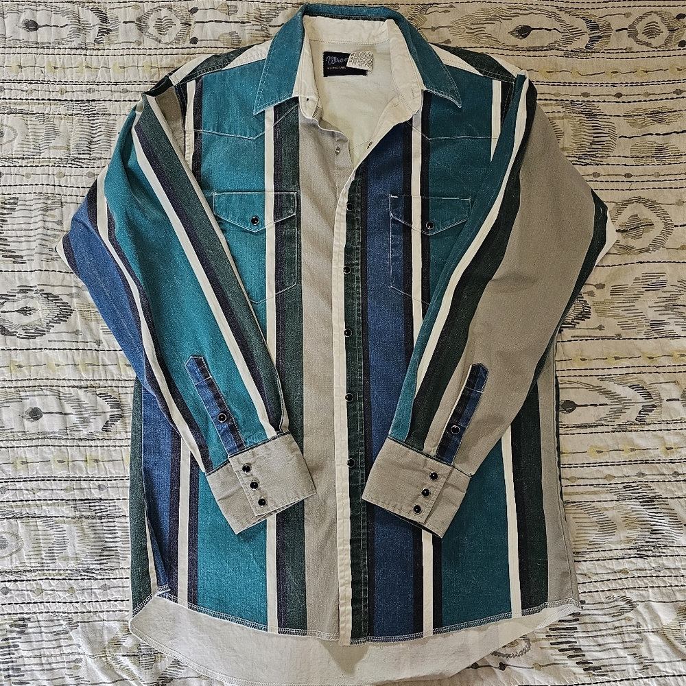 Mens vintage wrangler / western button down, pearl snap